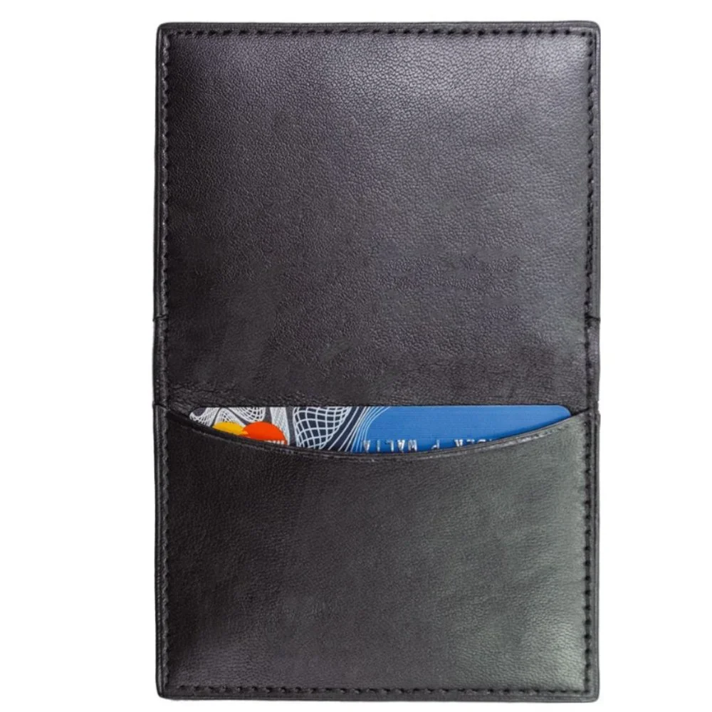 Genuine Leather Men's Card Case, Card Holder with RFID Blocking